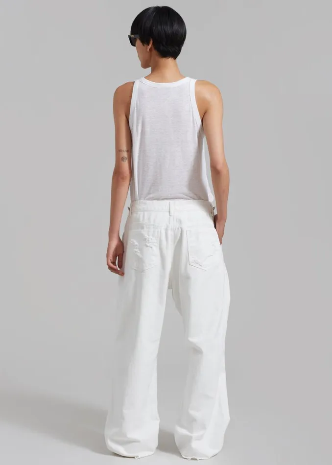 The Frankie Shop Mercer Ripped Jeans 8211 White Shop Clothing