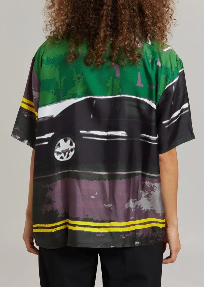 The Frankie Shop OpraSPORT Tony Unisex Shirt 8211 Green Print Shop Tops