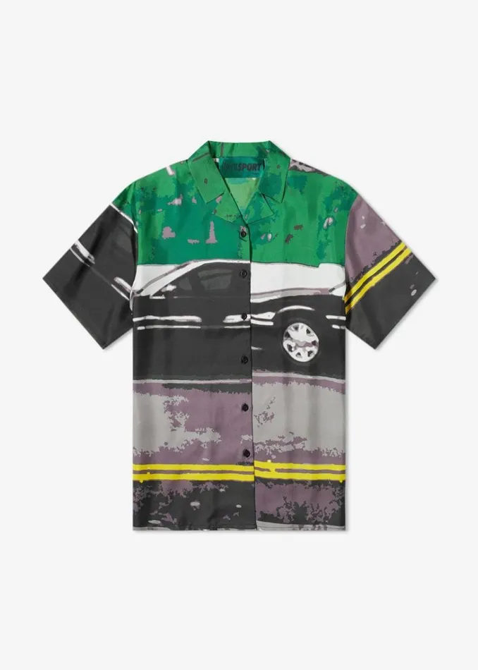 The Frankie Shop OpraSPORT Tony Unisex Shirt 8211 Green Print Shop Tops