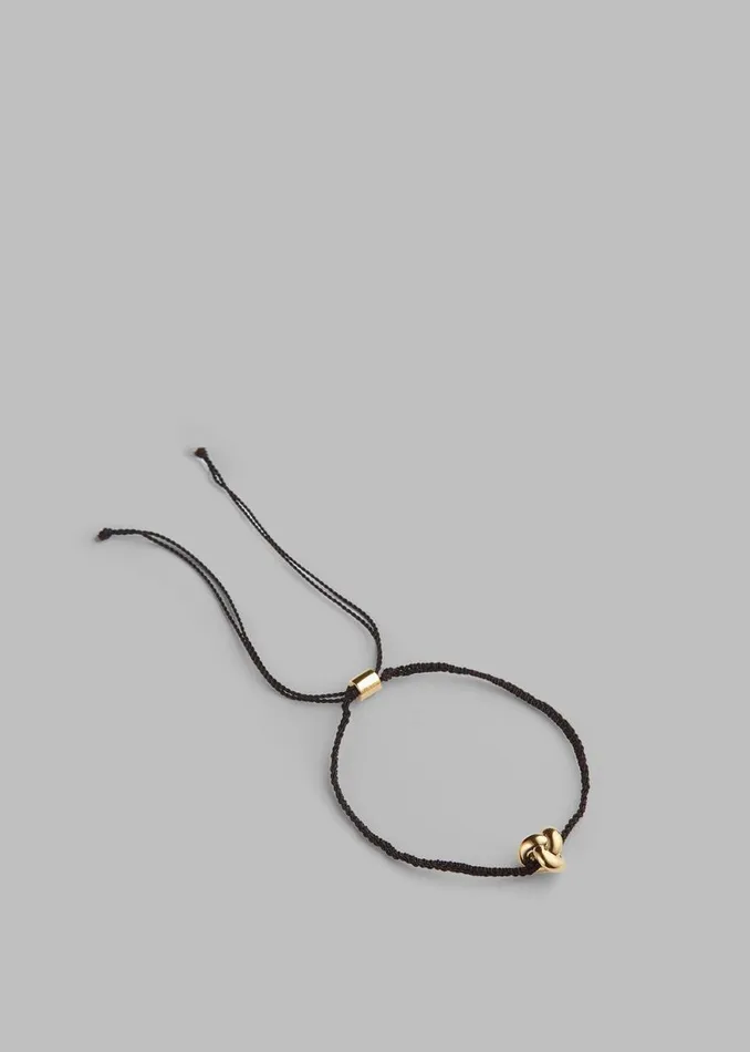 The Frankie Shop Otiumberg Knot Cord Bracelet 8211 Gold Vermeil Shop Accessories