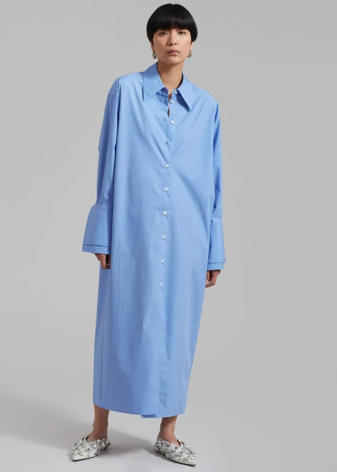 The Frankie Shop Rhe Poplin Shirt Dress 8211 Serenity Shop Dresses