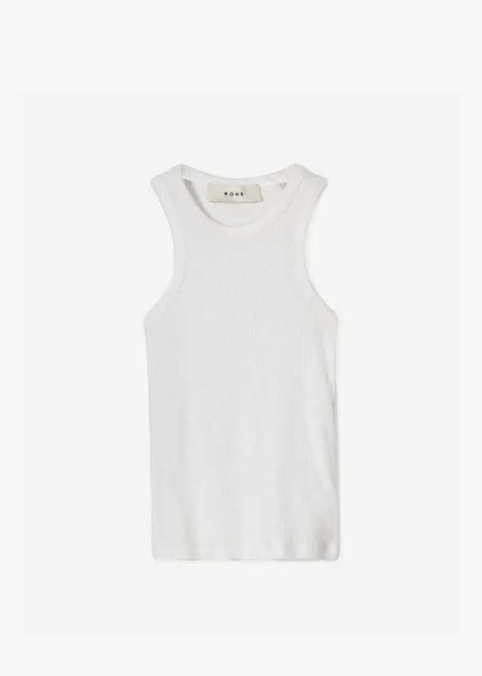 The Frankie Shop Rhe Rib Tank Top 8211 White Shop Tops
