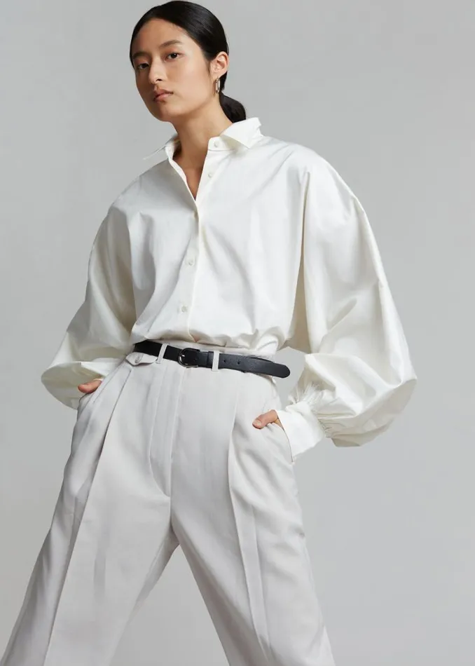 The Frankie Shop Sabi Blouse 8211 Ivory Shop Tops