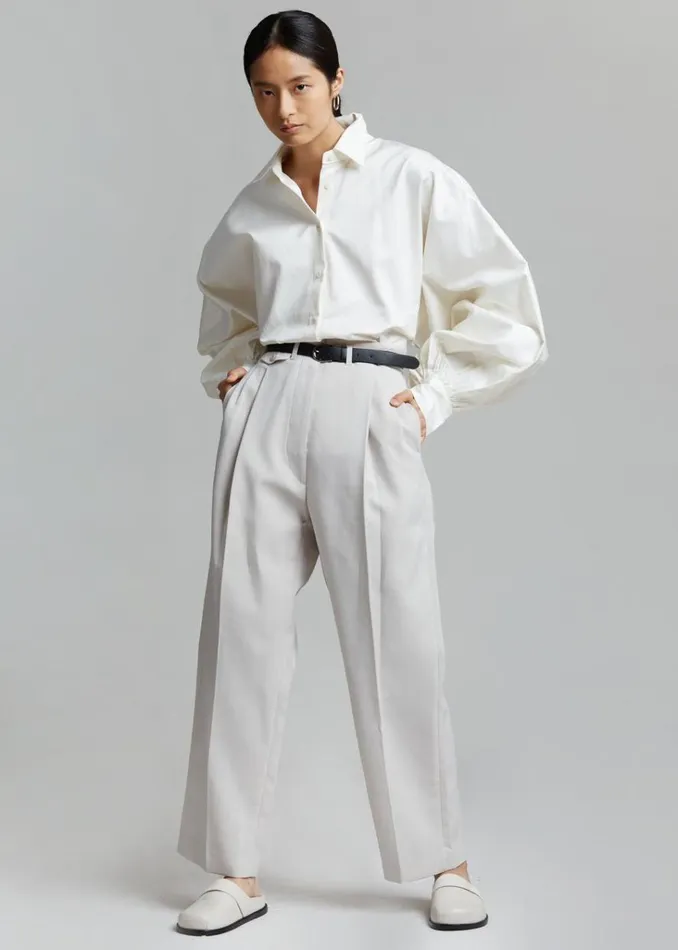 The Frankie Shop Sabi Blouse 8211 Ivory Shop Tops