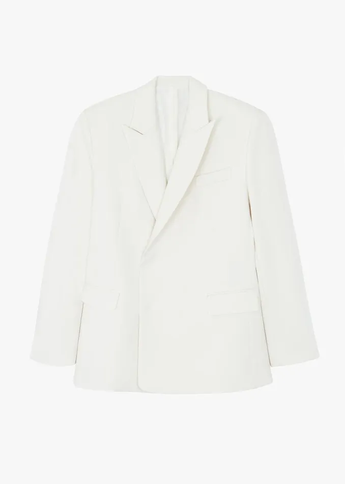 The Frankie Shop Sadie Oversized Double Breasted Blazer 8211 Cream Shop Outerwear