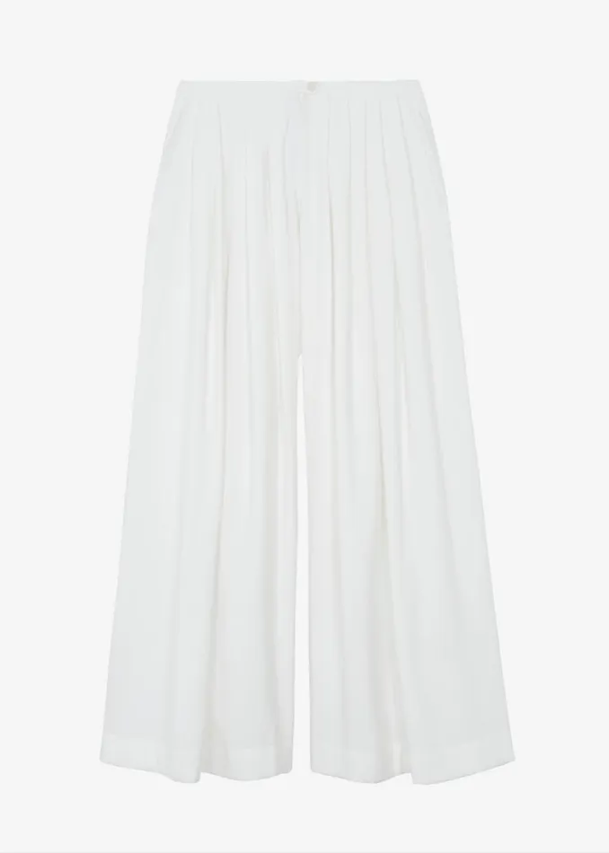 The Frankie Shop Sloane Wide Leg Trousers 8211 White Shop Bottoms
