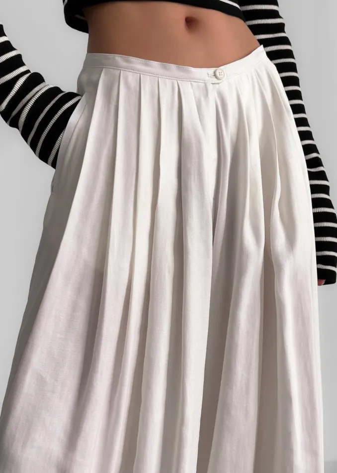 The Frankie Shop Sloane Wide Leg Trousers 8211 White Shop Bottoms