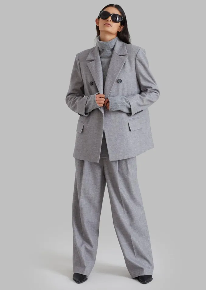 The Frankie Shop Stine Blazer 8211 Grey Shop Suits