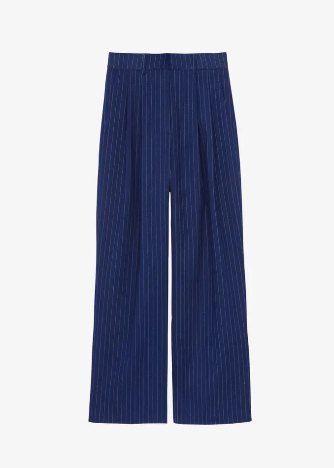 The Frankie Shop Tansy Denim Pants 8211 Navy Pinstripe Shop Clothing