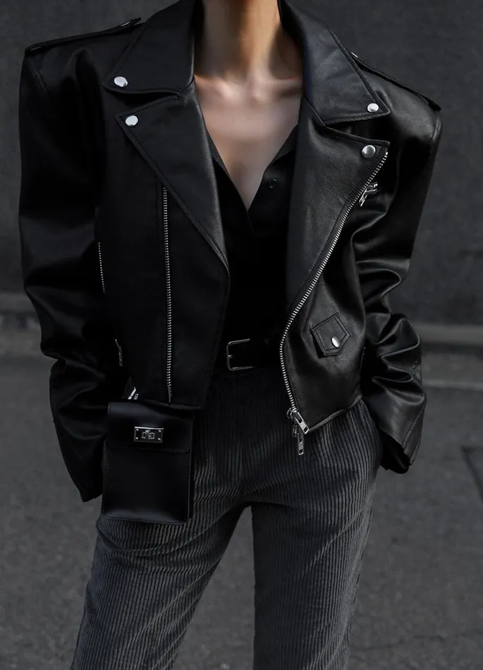 The Frankie Shop Tidus Cropped Biker Jacket 8211 Black Shop Outerwear