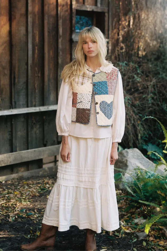 The Ione Vest Heart Patchwork Sweaters and Outerwear Christy Dawn Women