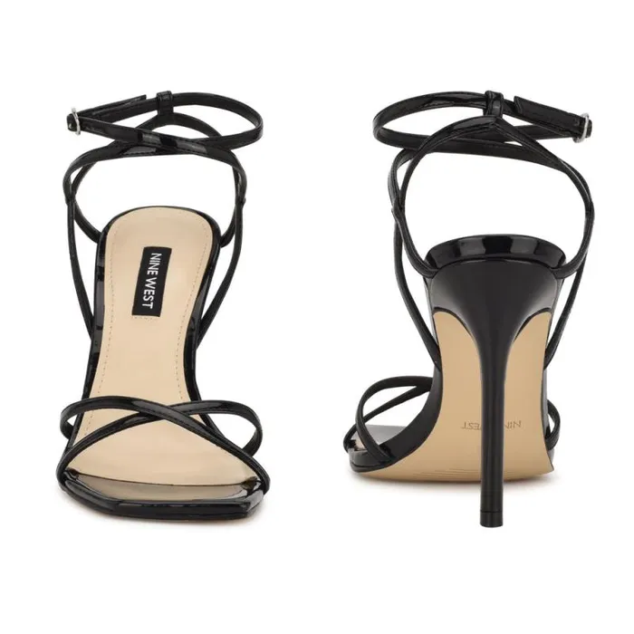 Tidle Ankle Strap Sandals Black Women Nine West Heels Tidle Ankle Strap Sandals Black Women Nine West Heels