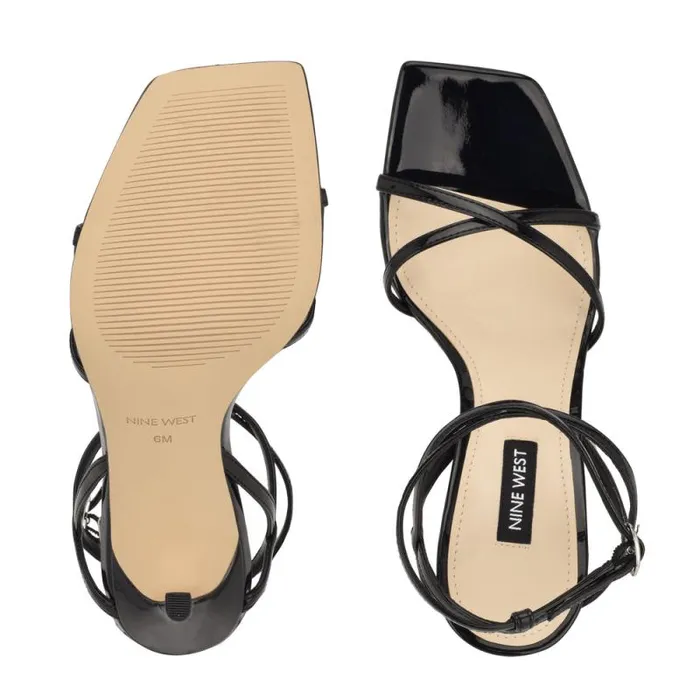 Tidle Ankle Strap Sandals Black Women Nine West Heels Tidle Ankle Strap Sandals Black Women Nine West Heels