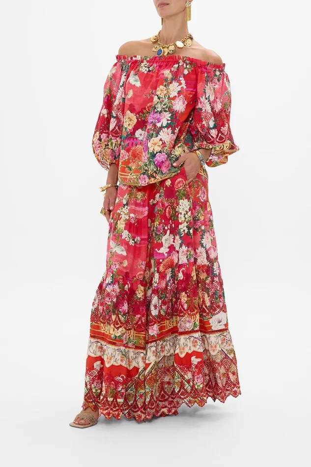 TIERED MAXI SKIRT SWEET HOME ALEXANDRIA Sweet Home Alexandria Womens Camilla Skirts