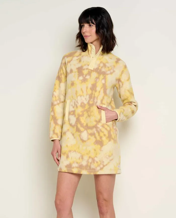 ToadandCo Dresses Campo Fleece 14 Snap Dress Barley Tie Dye Print 8211 Women039s