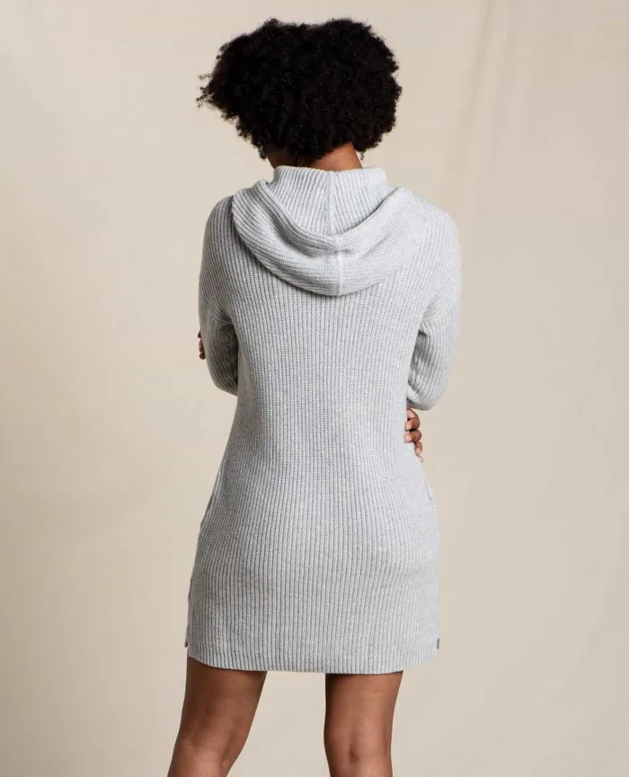 ToadandCo Dresses Whidbey Hooded Sweater Dress Heather Grey 8211 Women039s