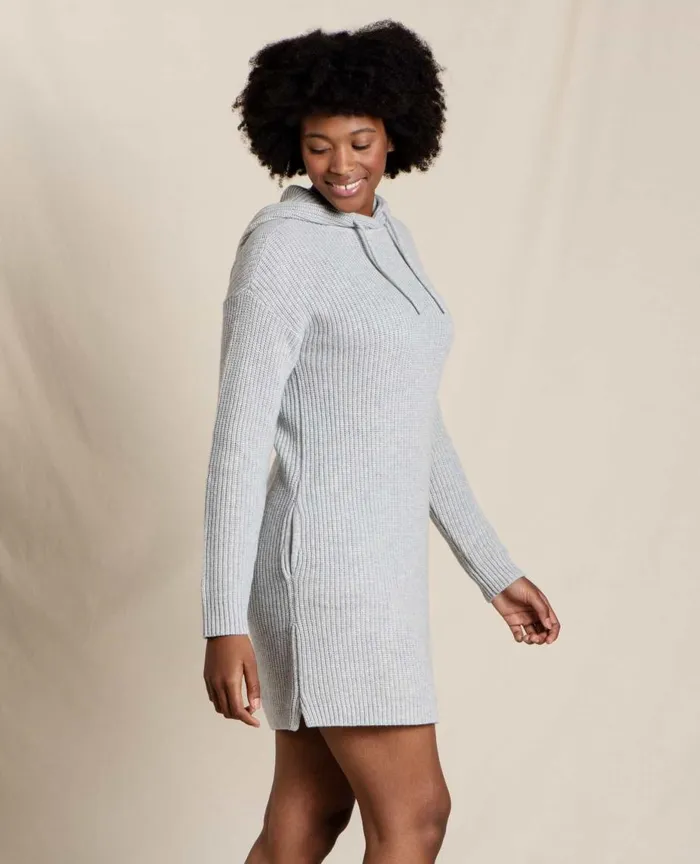 ToadandCo Dresses Whidbey Hooded Sweater Dress Heather Grey 8211 Women039s