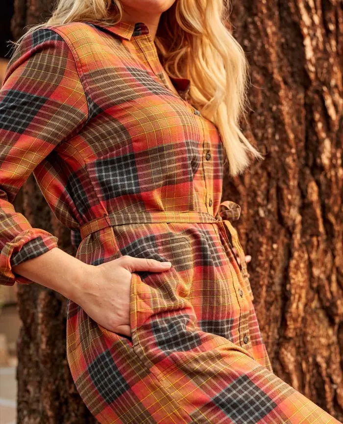 ToadandCo Flannels ReForm Flannel Shirtdress Cedar Ombre 8211 Women039s