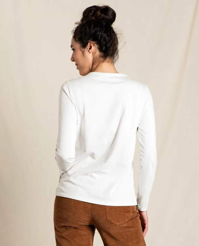ToadandCo Loungewear and Sleep Primo Long Sleeve Crew Salt 8211 Women039s
