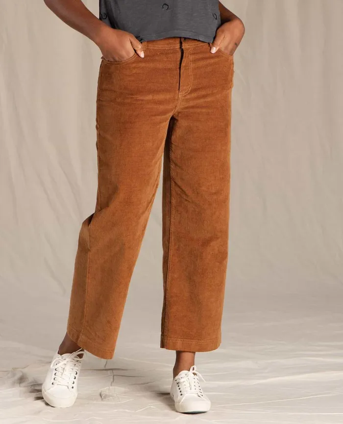 ToadandCo Pants Women039s Karuna Cord Wide Leg Pant Brown Sugar 8211 Women039s