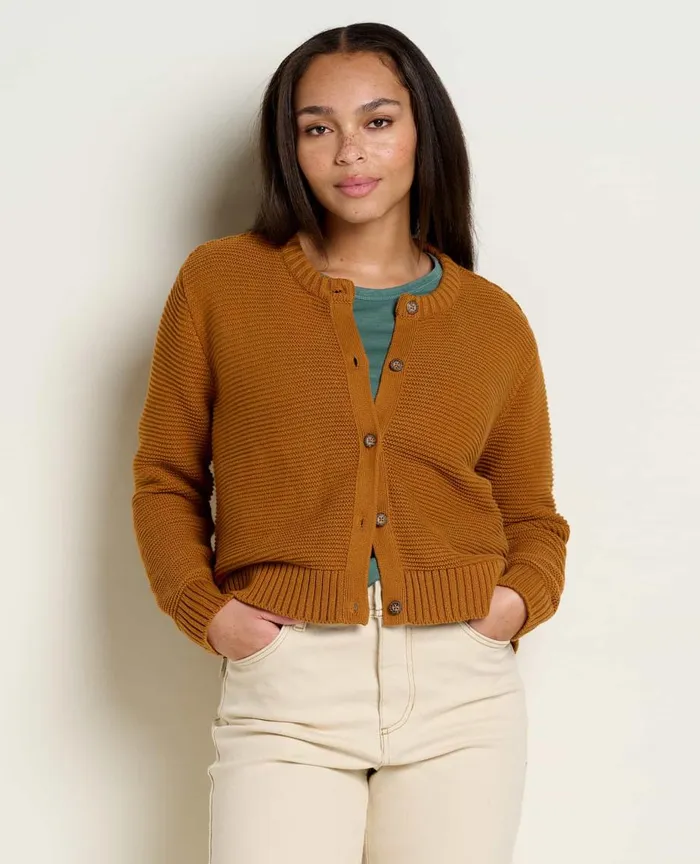 ToadandCo Sweaters Bianca Crew Cardigan Cardamom 8211 Women039s