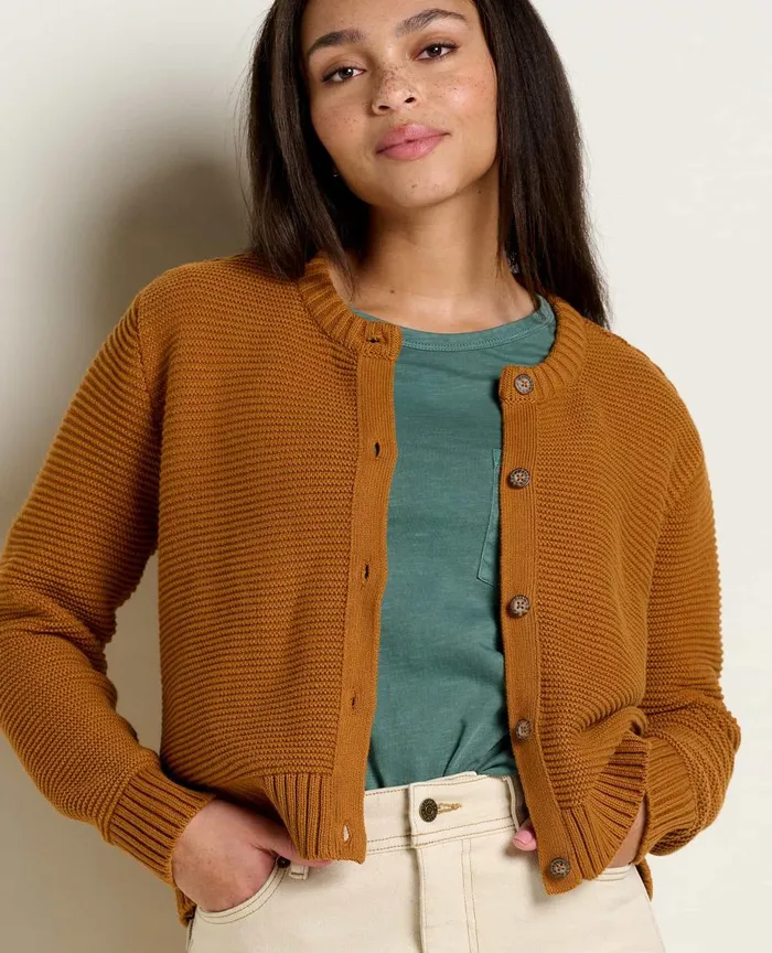 ToadandCo Sweaters Bianca Crew Cardigan Cardamom 8211 Women039s