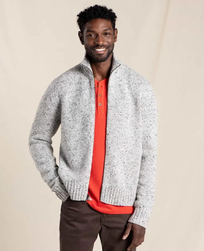 ToadandCo Sweaters Men039s Wilde Zip Sweater Heather Grey 8211 Men039s