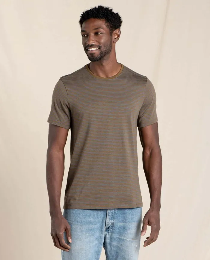 ToadandCo TShirts Tempo Short Sleeve Crew Fir Stripe 8211 Men039s