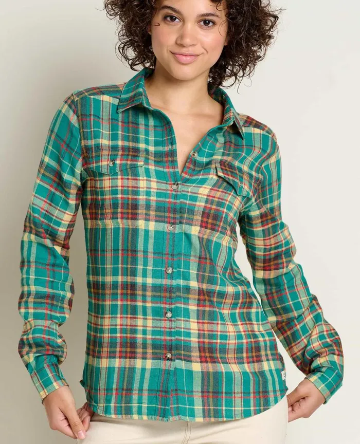 ToadandCo Tops and TShirts ReForm Flannel Shirt Cyan 8211 Women039s