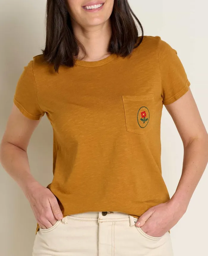 ToadandCo Tops and TShirts Women039s Primo Crew Embroidered Pocket Cross Stitch 8211 Women039s