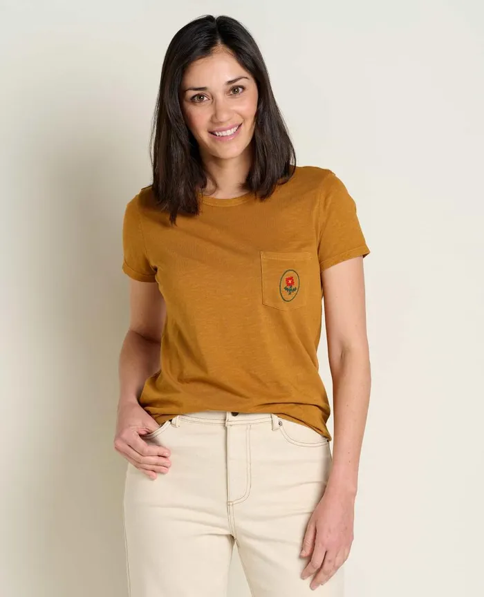 ToadandCo Tops and TShirts Women039s Primo Crew Embroidered Pocket Cross Stitch 8211 Women039s