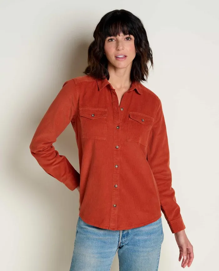 ToadandCo Tops and TShirts Women039s Scouter Cord Long Sleeve Shirt Cinnamon 8211 Women039s