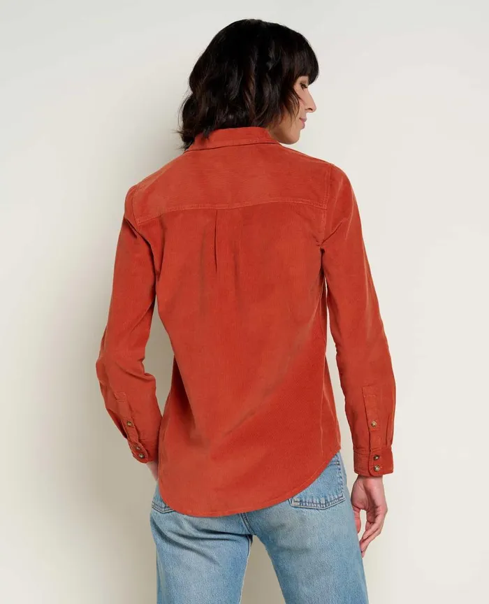 ToadandCo Tops and TShirts Women039s Scouter Cord Long Sleeve Shirt Cinnamon 8211 Women039s
