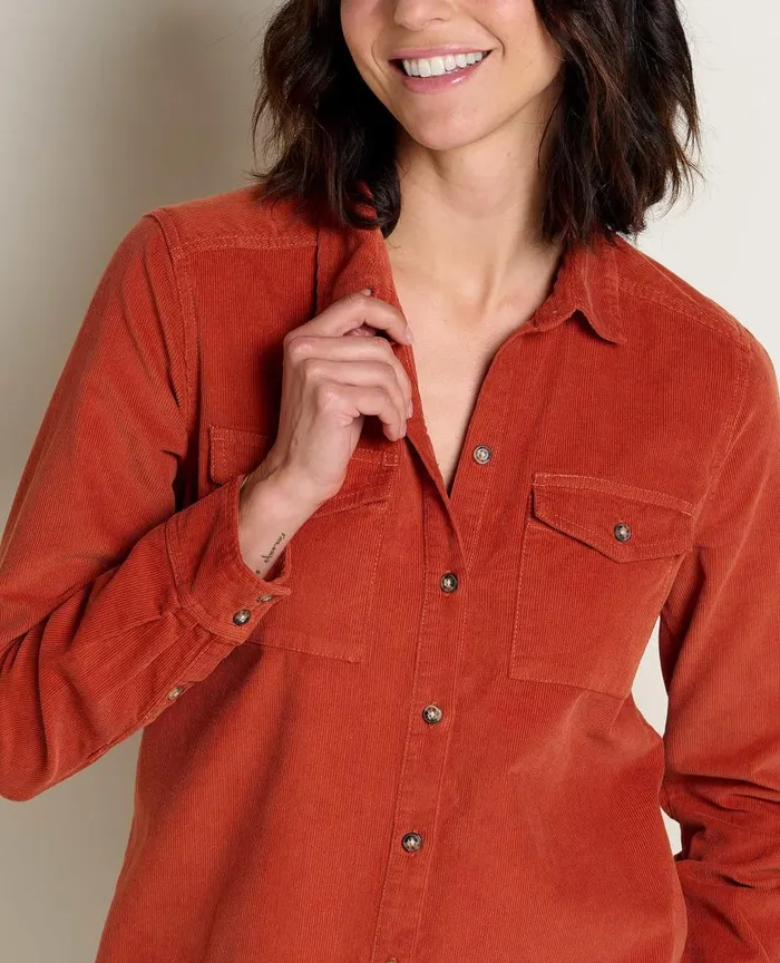 ToadandCo Tops and TShirts Women039s Scouter Cord Long Sleeve Shirt Cinnamon 8211 Women039s