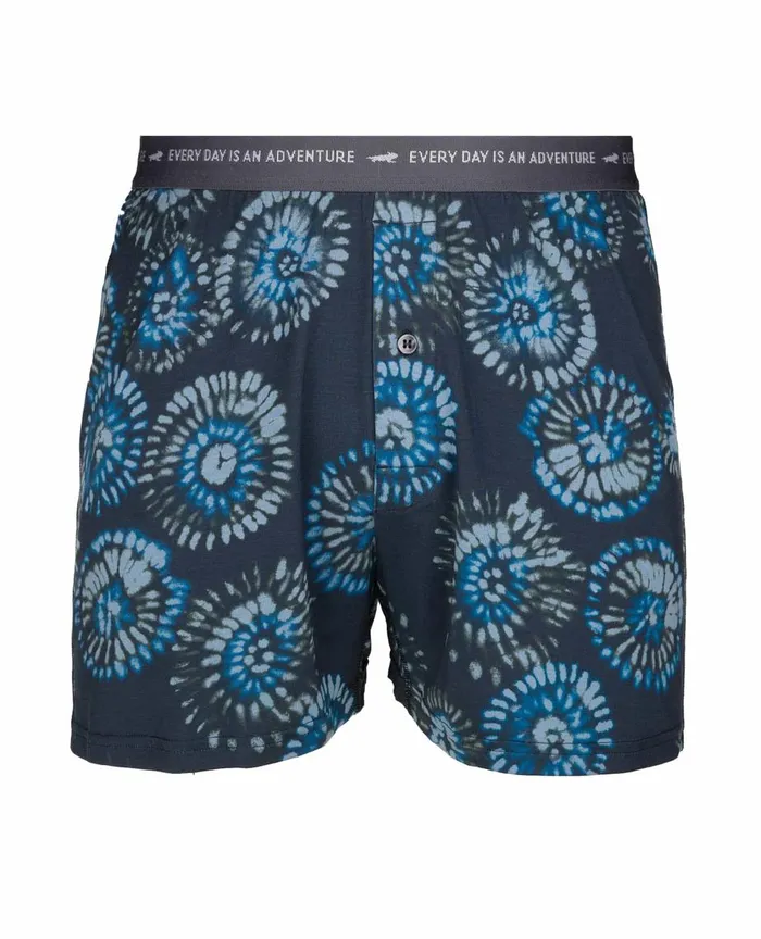 ToadandCo Underwear and Accessories Men039s Boxer True Navy Tie Dye Print 8211 Men039s