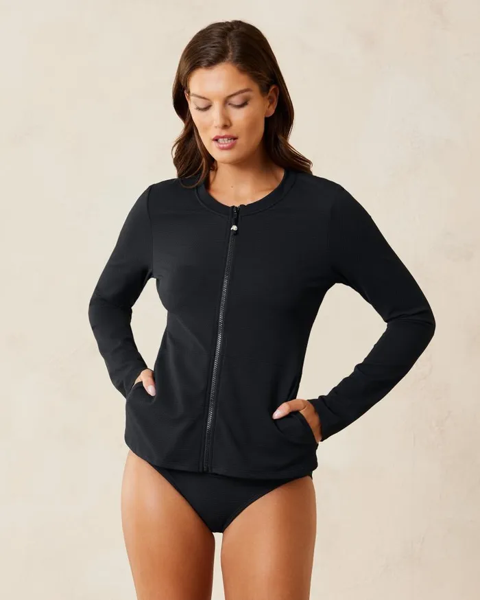 Tommy Bahama Beach Coverups Island Cays Rash Guard Black 8211 Women Tommy Bahama Beach Coverups Island Cays Rash Guard Black 8211 Women
