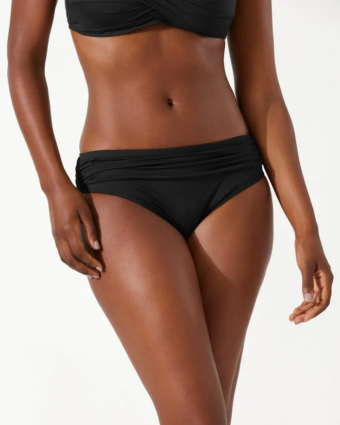 Tommy Bahama Bikini Bottoms Pearl HighWaist Hipster Bikini Bottoms Black 8211 Women Tommy Bahama Bikini Bottoms Pearl HighWaist Hipster Bikini Bottoms Black 8211 Women