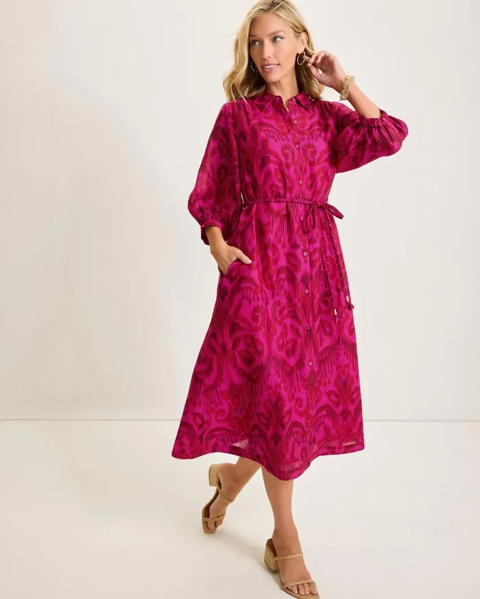 Tommy Bahama Dresses Seaside Ikat Midi Shirt Dress Pink Papaya 8211 Women Tommy Bahama Dresses Seaside Ikat Midi Shirt Dress Pink Papaya 8211 Women