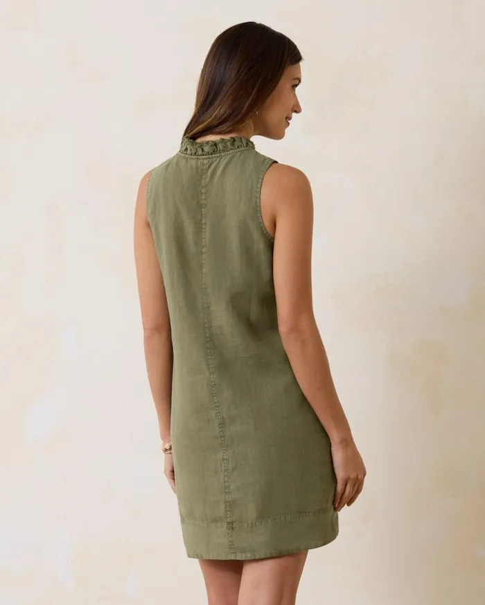 Tommy Bahama Dresses Two Palms DoubleRuffle Linen Dress Tea Leaf 8211 Women Tommy Bahama Dresses Two Palms DoubleRuffle Linen Dress Tea Leaf 8211 Women