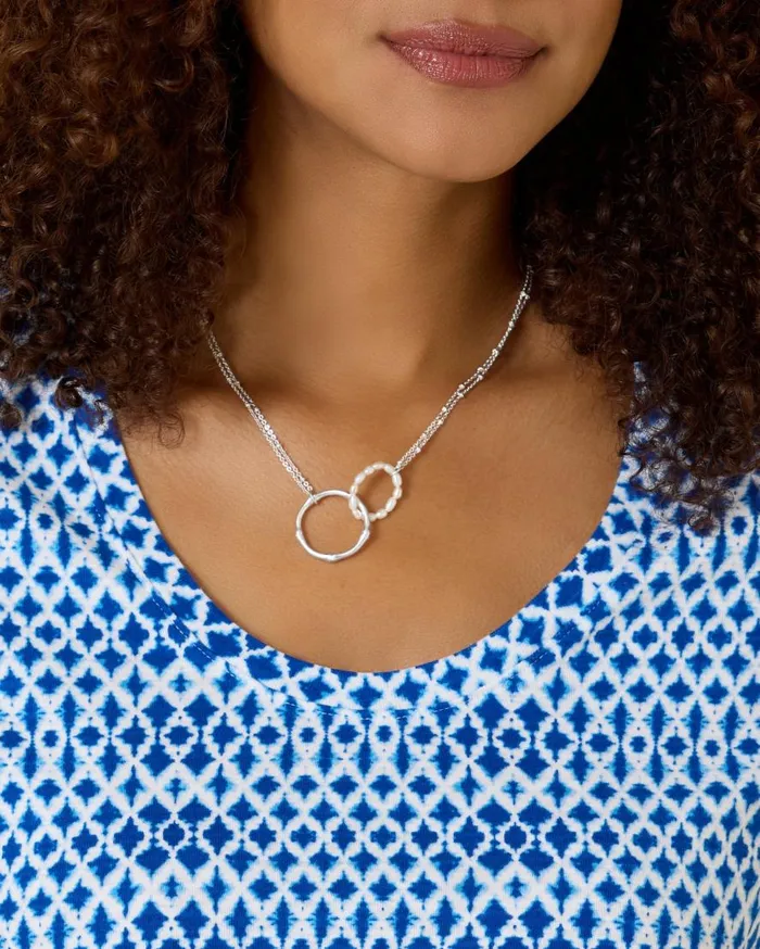Tommy Bahama Jewelry Island Essence Double Loop Bamboo Necklace Silver 8211 Women Tommy Bahama Jewelry Island Essence Double Loop Bamboo Necklace Silver 8211 Women