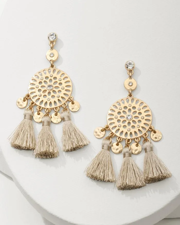 Tommy Bahama Jewelry Madeira Tassel Statement Earrings Gold 8211 Women