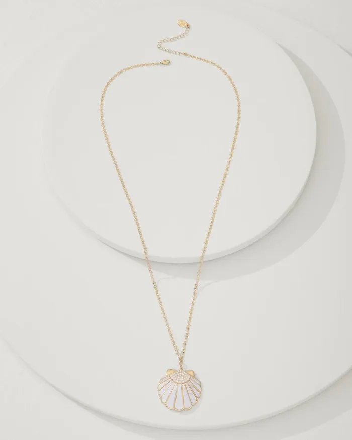 Tommy Bahama Jewelry Moments In Paradise Mother Of Pearl And Shell Pendant Necklace Gold 8211 Women