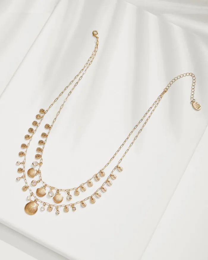 Tommy Bahama Jewelry Seaside Layered Charm Statement Necklace Gold 8211 Women