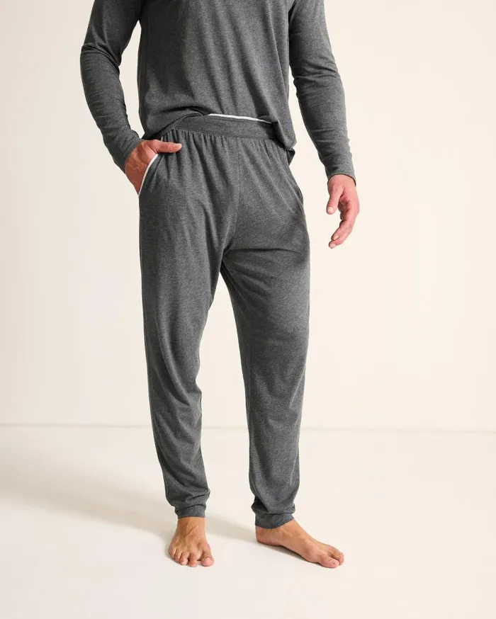 Tommy Bahama Loungewear and Pajamas Jersey Lounge Joggers Heather Charcoal Grey 8211 Men