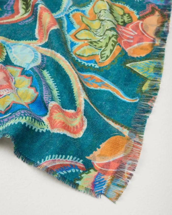 Tommy Bahama Scarves and Wraps Hypnotic Garden Double Face Scarf Blue Spruce 8211 Women Tommy Bahama Scarves and Wraps Hypnotic Garden Double Face Scarf Blue Spruce 8211 Women