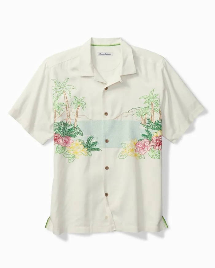 Tommy Bahama Shirts Bloom With A View Silk Camp Shirt Continental 8211 Men