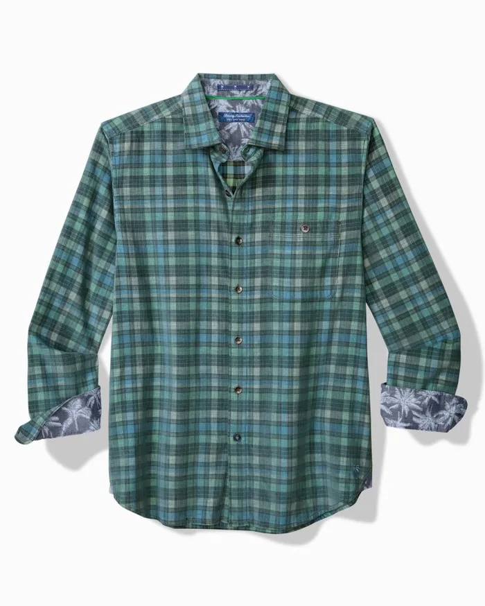 Tommy Bahama Shirts Coastline Cord Stretch Lagoon Check Shirt Deep Slate 8211 Men
