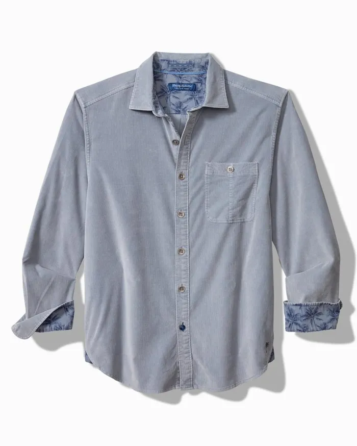 Tommy Bahama Shirts Coastline Cord Stretch Sun Fade Shirt Denimblau 8211 Men