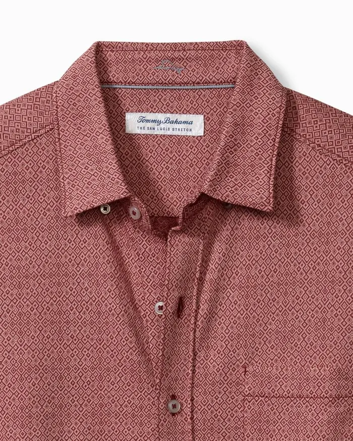 Tommy Bahama Shirts San Lucio Diamond Isles Knit Stretch Shirt Rose Red 8211 Men Tommy Bahama Shirts San Lucio Diamond Isles Knit Stretch Shirt Rose Red 8211 Men