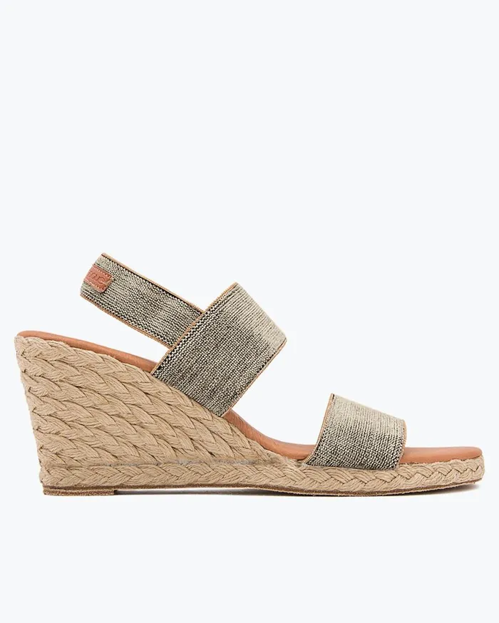 Tommy Bahama Shoes and Sandals Andr Assous Allison Elastic Wedge Sandals Blackbeige 8211 Women